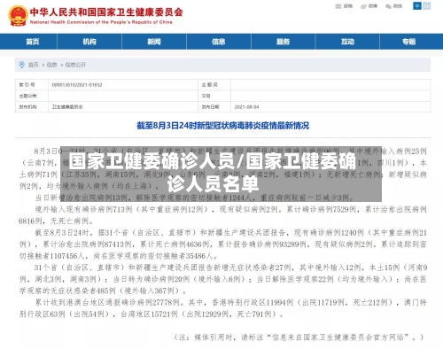 国家卫健委确诊人员/国家卫健委确诊人员名单-第3张图片