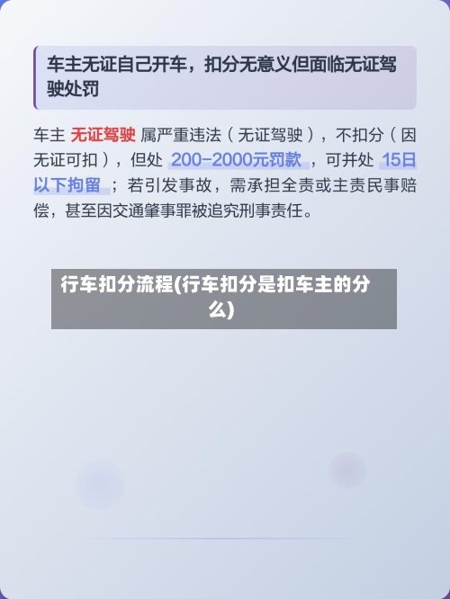 行车扣分流程(行车扣分是扣车主的分么)-第3张图片