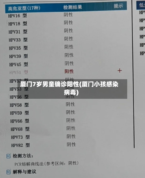 厦门7岁男童确诊阳性(厦门小孩感染病毒)-第2张图片