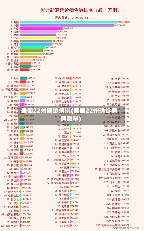 美国22州确诊病例(美国22州确诊病例数量)