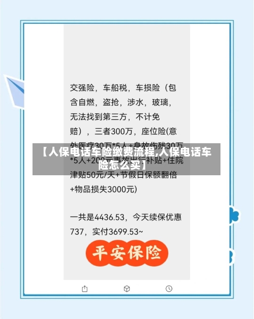 【人保电话车险缴费流程,人保电话车险怎么买】
