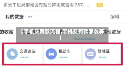 【手机交罚款流程,手机交罚款怎么弄】